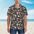 thumbnail image 2 of Haiem Autumn Fox Owl Printed Hawaiian Shirt for Men - Men’s Casual Beach Summer Shirts - Stretch Fabric with Modern Fit-Medium, 2 of 7