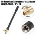 thumbnail image 3 of Adaptador de manguera de bomba de aire para inflador de neumáticos de 6 pulgadas, extensión con bloqueo, conexión de tubo de portabrocas para válvula estándar americana con válvula de liberación de aire para coche, bicicleta de montaña, motocicleta Unique Bargains mandriles de llantas, 3 of 7