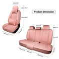 thumbnail image 2 of OTOEZ Universal Pink Car Seat Cover PU Leather 5-Seat Full Set Waterproof Front & Rear Cushion Protector Fit Most Honda Toyota Chevy Ford Nissan SUV, 2 of 12