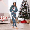 thumbnail image 2 of Adult Christmas Onesie Exquisite Snowflakes Zipper One-Piece Pajamas Unisex with Pockets, 2 of 6