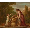 thumbnail image 2 of Joseph-Marie Vien 17x15 Gold Ornate Wood Frame and Double Matted Museum Art Print Titled - The Sacrifice to Minerva (1788), 2 of 4