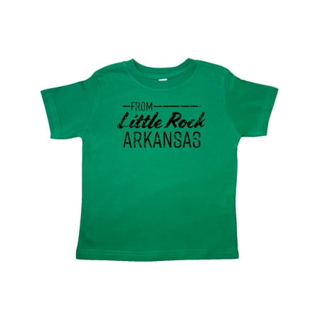 

Inktastic From Little Rock Arkansas in Black Distressed Text Gift Toddler Boy or Toddler Girl T-Shirt