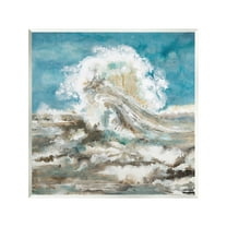Stupell Industries Abstract Ocean Splash Abstract Painting Unframed Art Print Wall Art, 12 x 12