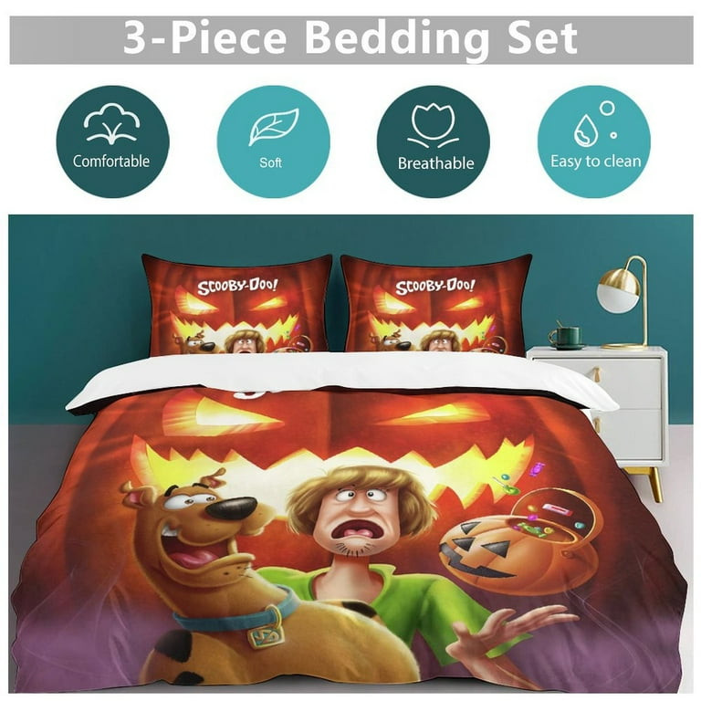 Scooby Doo Bedding Set Anime Bedding Set Cartoon Duvet Cover Set