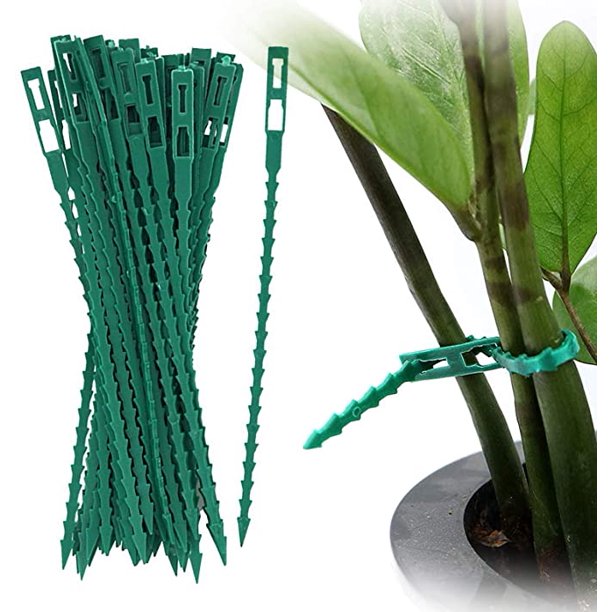 Bridas para plantas verdes ajustables Bridas para cables de jardín, para plantas de apoyo, organizador de cables de escritorio, 17 cm 150 piezas (verde)