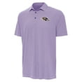 thumbnail image 2 of Men's Antigua Purple/White Baltimore Ravens Twine Performance Polo, 2 of 3