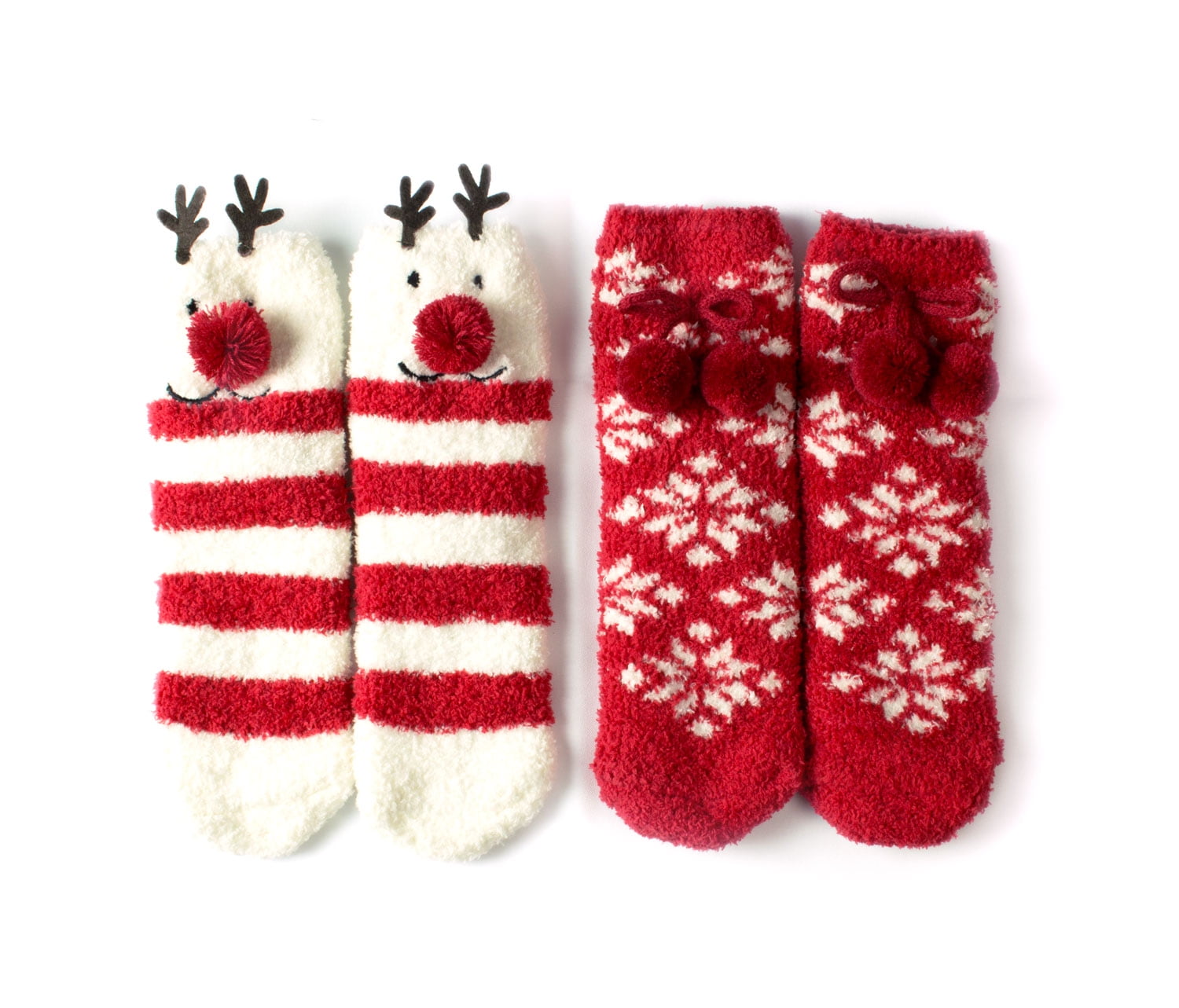 Women's Animal Fuzzy Socks Set Reindeer Gift Box Set