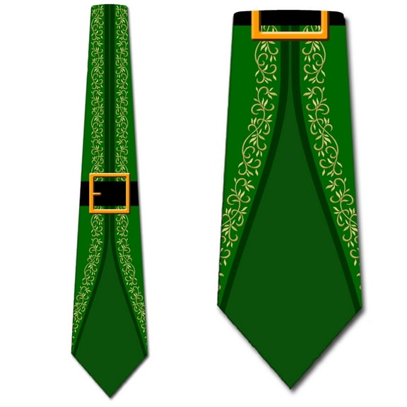 Elf's Suit - Green Necktie Mens Tie by Three Rooker