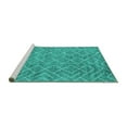 thumbnail image 2 of Ahgly Company Machine Washable Indoor Rectangle Abstract Turquoise Blue Contemporary Area Rugs, 4' x 6', 2 of 4
