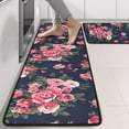 thumbnail image 2 of Kitchen Rugs Sets Of 2,Pioneer Flower Floral Print Pattern Anti Fatigue Kitchen Mat Rugs Non Slip Washable,Decorative Kitchen Floor Mats for Kitchen,Sink,Laundry,17"x47"+17"x47", 2 of 5