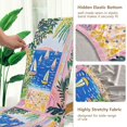 thumbnail image 5 of Yayeee 4 Pack Dining Chair Covers Stretch Parson Chairs Slipcovers Seat Protector, Yellow Seaside, 5 of 6