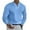 A-Blue620, variant on Men's Solid Split Neck Shirt Regular Fit Long Sleeve Split Neck Pullover Top Breathable Minimal Office Top