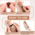 thumbnail image 4 of Uxcell 2 Pairs High Heels Shoe Straps, Rhinestone Elastic Shoe Straps Heels Detachable Ankle Straps Replacement Shoelace Crystal for Women Loose Slippers Sandals, Negro+Plata, 4 of 7
