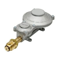 Flame King 300K BTU Horizontal Mounted 2-Stage Propane Regulator with POL for RVs, Aluminum/Brass Propane Regulator