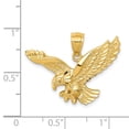 thumbnail image 4 of 14K Yellow Gold Charm Pendant Men'S Polished & Textured Eagle, 4 of 4