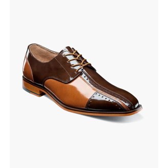 Stacy Adams Hobson Cap Toe Oxford Dress Shoes Tan Leather 25764