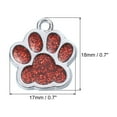 thumbnail image 2 of Unique Bargains Charme Empreinte de Patte de Chat Chien, 10 Pcs Pendentifs de Perles, Rouge Vif, 2 of 7