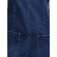 thumbnail image 5 of INSPIRAR CHIC Mono de mezclilla para mujer sin mangas, casual, suelto, con pantalones cortos de jean y bolsillos, XL, azul oscuro, 5 of 5