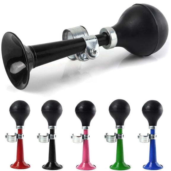 Supbessel Bugle Horn, Retro Clown Horn, Kids Bike Horn, Classic Vintage Metal Twist Loudspeaker Siren Hooter Snail Air Horn for Vehicles Bicycles Golf Cart Rubber Squeeze Alarm