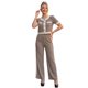thumbnail image 1 of Conjunto Casual para Mujer 2 Piezas Blusa Crop con Botones Decorativos y Pantalón Palazzo de Pierna Ancha, 1 of 5