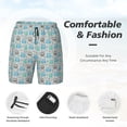 thumbnail image 4 of Kdxio Owl Print Men'S Swim Trunks With Compression Liner 7 Inch Inseam Quick Dry Swim Shorts, 4 of 7