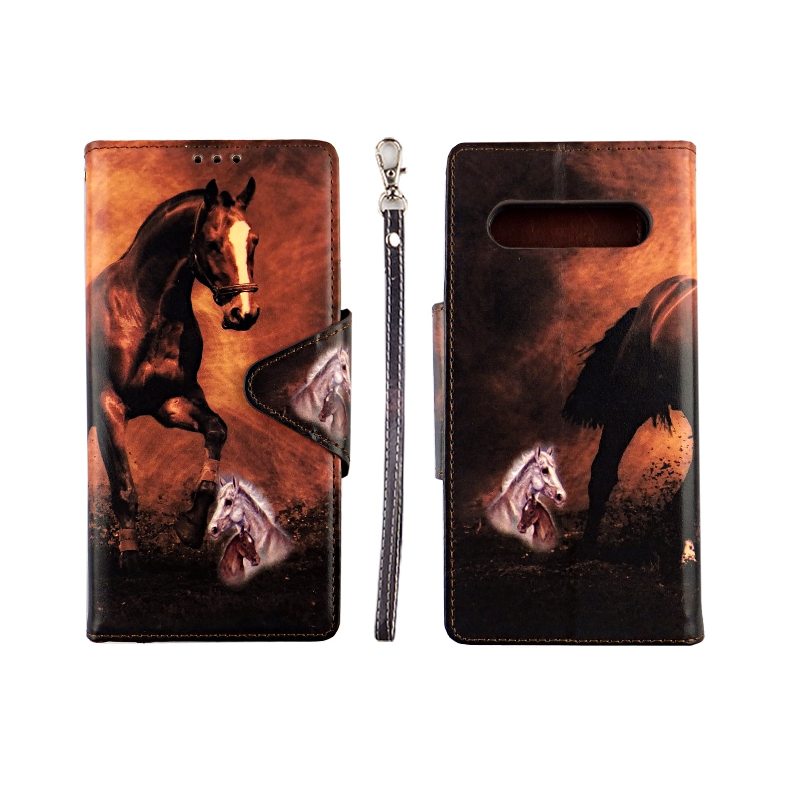 Brown Horse Case for LG V60 ThinQ 5G Wallet Cover Flap Magnetic Closure  Snap-on Book Style Cases Card Holders Folio Standing Wrist Strap Fashion  Flip Pu Leather - Walmart.com
