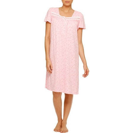 flutter nightgown sleeve neck square celestial dreams walmart 3x sizes