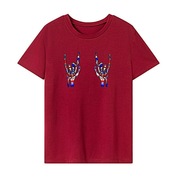 Camiseta para mujer, camiseta de verano a la moda con cuello redondo para desplazamientos, viajes, uso diario, mujer SG
