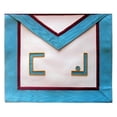 thumbnail image 2 of Master Mason Memphis Misraim French Regulation Apron - White with Thin Maroon Lining and Adjustable Silver-Plated Snake Fitting, 2 of 5