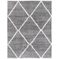 thumbnail image 2 of SAFAVIEH August Romayne Diamond Shag Area Rug, Light Grey/Ivory, 8' x 10', 2 of 9