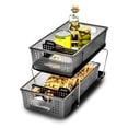 thumbnail image 5 of madesmart 2-Tier Organizer Multi-Purpose Slide-Out Storage with Handles and Dividers, Home and Bath Organization, BPA Free, Carbon/Frost, 5 of 6