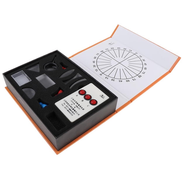 Kit De Lentes Ópticas Convexa/Cónvaca/Esférica/Lenticur/Prisma Triangur Juguete Para Aprendizaje De Ciencia Física Para Niños