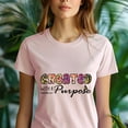 thumbnail image 5 of CREATED Retro Floral T-Shirt | Christian Inspirational Hippie Tee, Maroon, Size L, 5 of 6