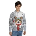 thumbnail image 4 of Playful Papillon Welcomes Winter Snowy Day with Cardinal Bird All Over Print 3D Baseball Jacket Pap Butterfly Dog Lover Bomber Jacket Softball - 12017, 4 of 6