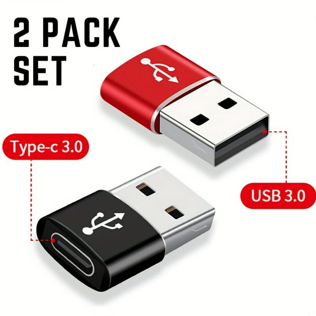 2pcs High-Speed USB C 3.1 Type C To USB 3.0 Adapter - Fast Charging & Data Sync For Mobile Phones