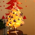 thumbnail image 6 of Usmixi Christmas Tree for Girls 18 Inch Tabletop Mini Artificial Christmas Tree Girls’ DIY Christmas Tree with LED String Lights and Hanging Ornaments Battery Power, 6 of 7
