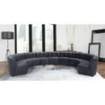thumbnail image 2 of Maklaine 11-Piece Modular Contemporary Velvet Sectional Sofa in Gray, 2 of 7