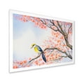 thumbnail image 2 of Beautiful Blue Bird Sitting On Flowering Branch I 32 in x 16 in Framed Painting Canvas Art Print, by Designart, 2 of 4