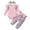 Pink, variant on Gaexia Girls Summer Clothes,Winter Clothes For Girls 24 Months,Baby Girls Ribbed Long Sleeve Bodysuit Ruffle Floral Print Headband Outfit Toddler Photo Set