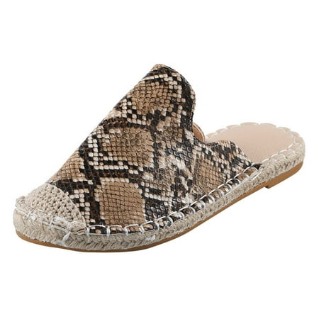 

Women s Ladies Fashion Casual Vintage Closed Toe Slippers Slip On Flat Shoes