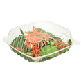 thumbnail image 6 of VeZee Model # C90PST1| 8 .25"X8.25" X3" ClearSeal Hinged Lid Plastic Container Use for Take-out/to-Go Food, Sandwiches, Cake, Salad:250CT, 6 of 6