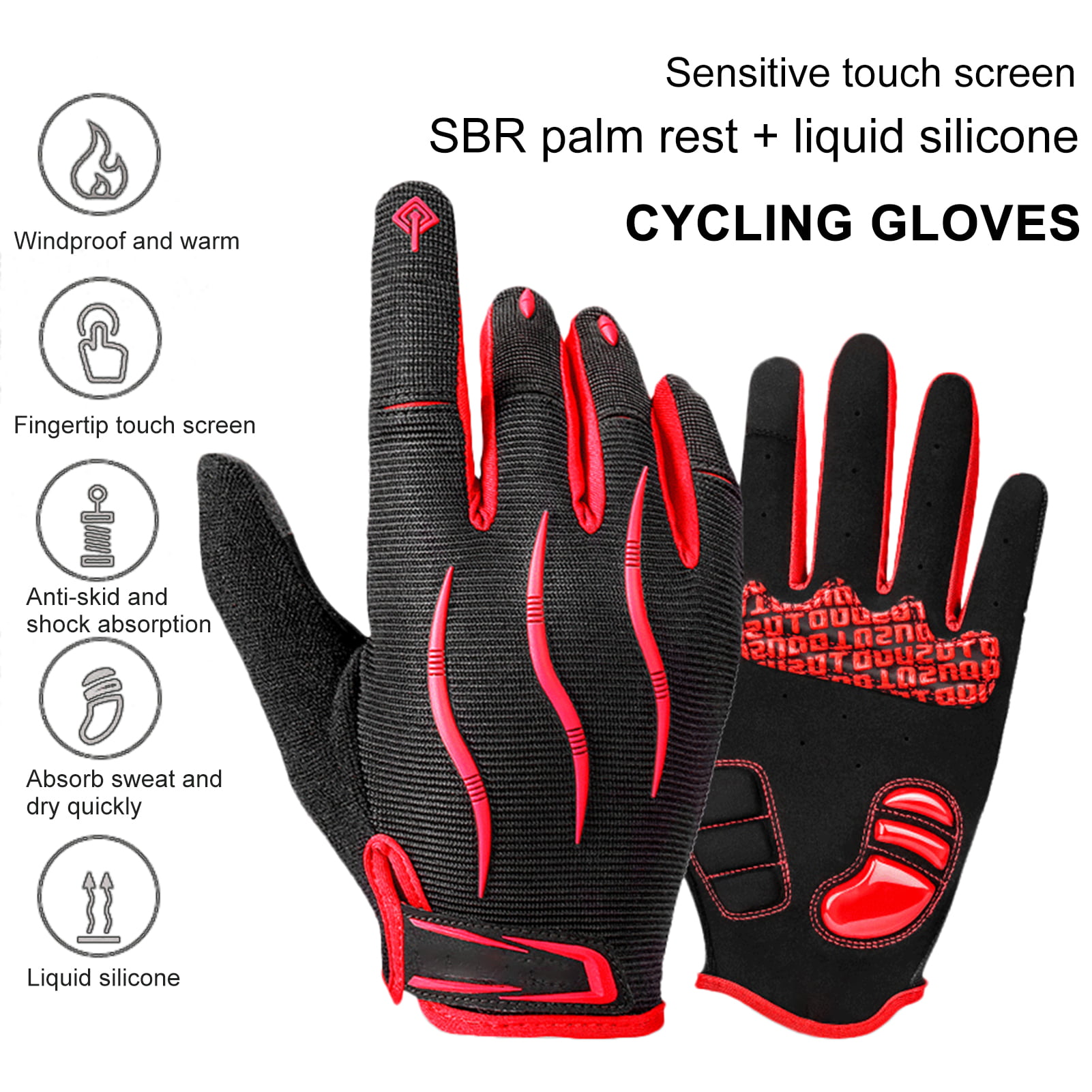 Children Bike Bicycle Gloves High Sensitive Winter Warm Touch Screen Gloves