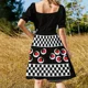 thumbnail image 5 of Vestido sin mangas con estampado de cuadros blancos y negros, vestidos de verano para mujer, vestido largo de verano para mujer, 5 of 7