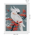 thumbnail image 2 of Diamond Art Kits for Adults, Cockatoo Red BerriesDiamond Painting Kits for Beginners, Frameless Round 5D Full Drill Diamonds Art Gem Art Crafts Home Decor Gifts, 2 of 8