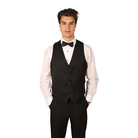 - Men's Black Pinstripe Cotton Vest