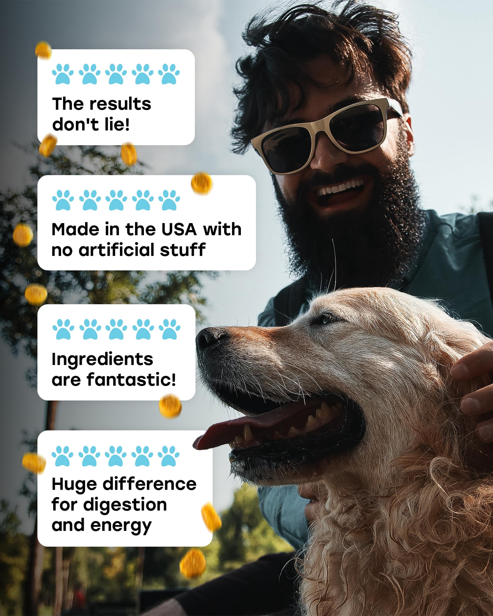 Pup Choice Probiotics for Dogs with Digestive Enzymes, Prebiotics, Fiber & Omega-3 – Gut Health & Digestion Support, Beef Flavor Soft Chews, 140 Count