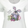 thumbnail image 4 of Inktastic Happy Easter Bunny Rabbit Women's Plus Size T-Shirt, 4 of 5
