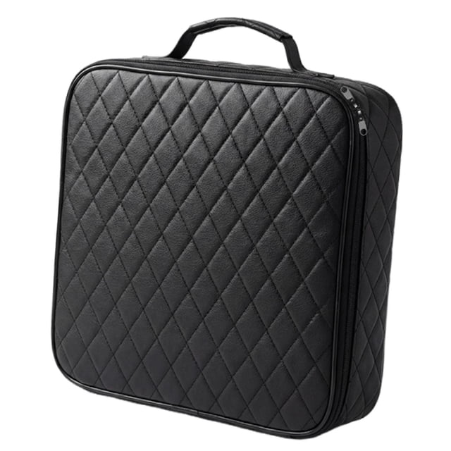 davian Electric Vehicle Charging Cable Storage Organizer Bag PU Leather Rectangular Pouch Heavy Duty Water Resistant Portable Carry Handle Suitable for Cars Square