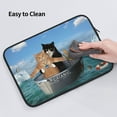 thumbnail image 5 of Pofeuu Two Brave Cats Are Floating On The Sea Iceberg Print Laptop Carrying Case,13-15-Inch Laptop and Tablet, Sleek Design, Durable and Water-Repellent Fabric, Business Casual or School-15 inch, 5 of 8