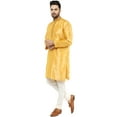 thumbnail image 5 of SKAVIJ Men's Kurta Pajama Set Embroidered Art Silk Party Dress Brown S, 5 of 6